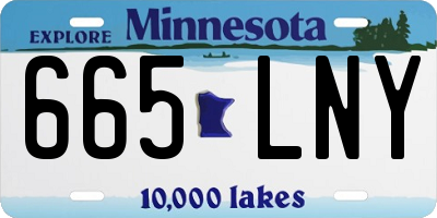 MN license plate 665LNY
