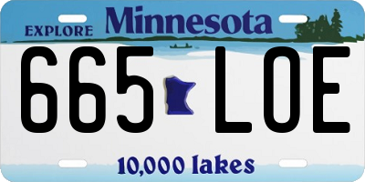 MN license plate 665LOE
