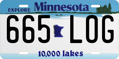 MN license plate 665LOG
