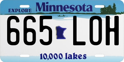 MN license plate 665LOH