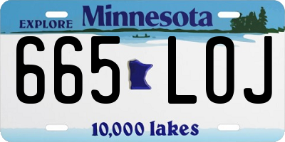 MN license plate 665LOJ