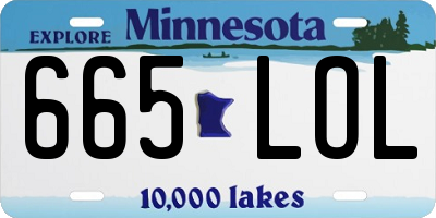 MN license plate 665LOL