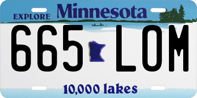 MN license plate 665LOM