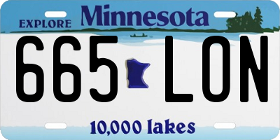 MN license plate 665LON