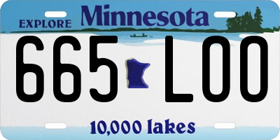 MN license plate 665LOO