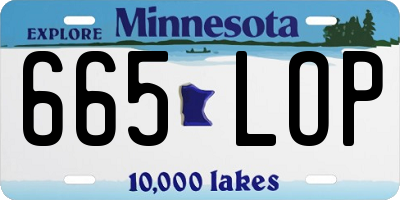 MN license plate 665LOP