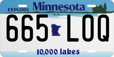 MN license plate 665LOQ