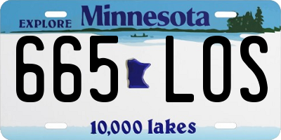 MN license plate 665LOS