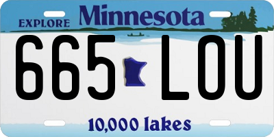 MN license plate 665LOU