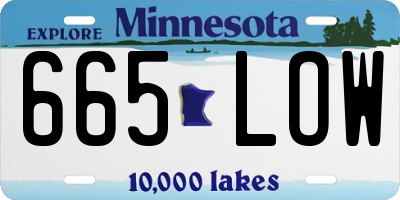 MN license plate 665LOW