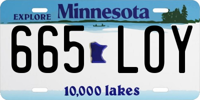 MN license plate 665LOY