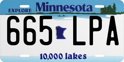 MN license plate 665LPA