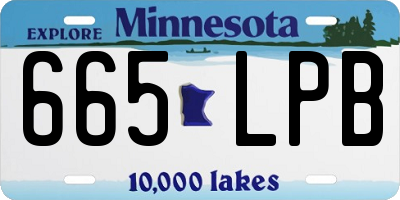MN license plate 665LPB