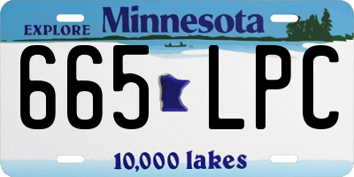 MN license plate 665LPC