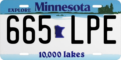 MN license plate 665LPE