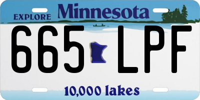 MN license plate 665LPF