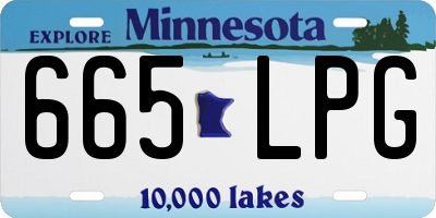 MN license plate 665LPG