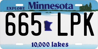 MN license plate 665LPK