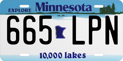 MN license plate 665LPN