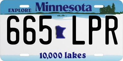 MN license plate 665LPR