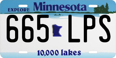 MN license plate 665LPS