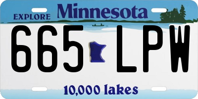 MN license plate 665LPW
