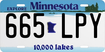MN license plate 665LPY