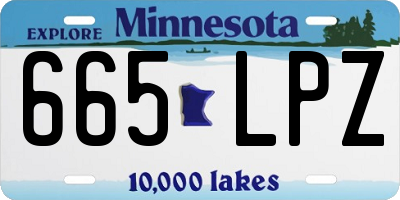 MN license plate 665LPZ