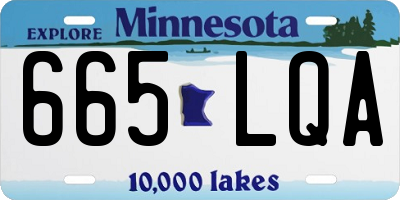 MN license plate 665LQA