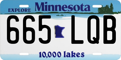 MN license plate 665LQB