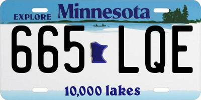 MN license plate 665LQE