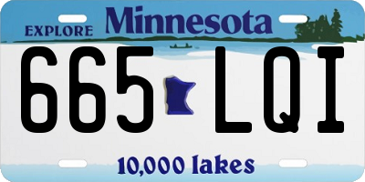 MN license plate 665LQI
