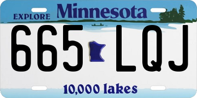 MN license plate 665LQJ