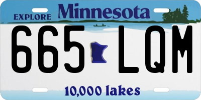 MN license plate 665LQM