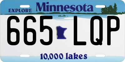MN license plate 665LQP
