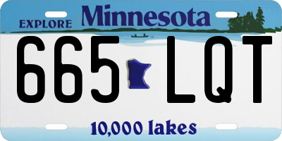 MN license plate 665LQT