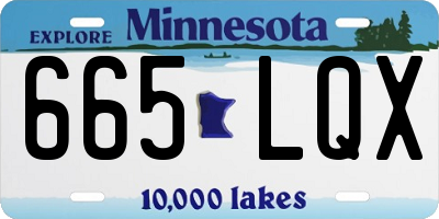 MN license plate 665LQX