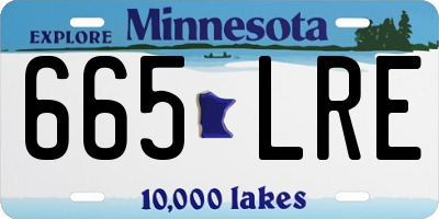 MN license plate 665LRE