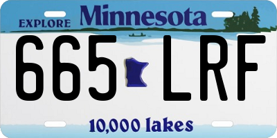 MN license plate 665LRF