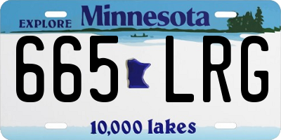 MN license plate 665LRG