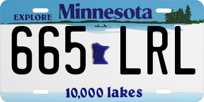 MN license plate 665LRL