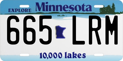MN license plate 665LRM