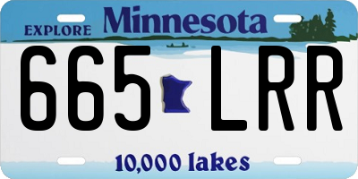 MN license plate 665LRR