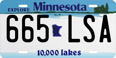 MN license plate 665LSA
