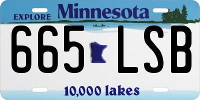MN license plate 665LSB