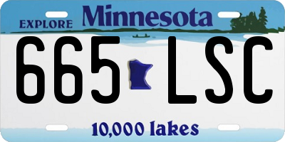 MN license plate 665LSC