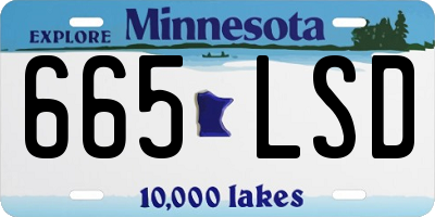 MN license plate 665LSD