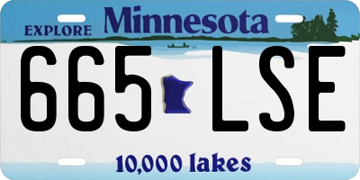 MN license plate 665LSE