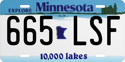 MN license plate 665LSF