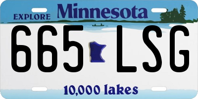 MN license plate 665LSG